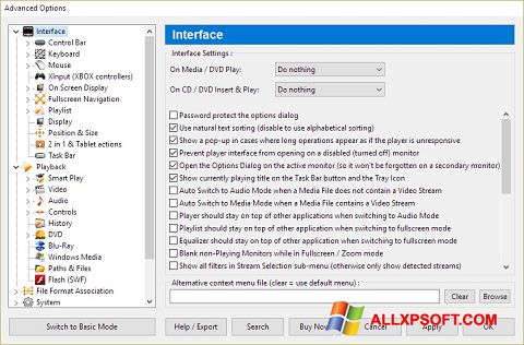 Petikan skrin Zoom Player untuk Windows XP
