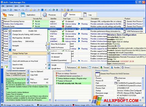 Petikan skrin AnVir Task Manager untuk Windows XP