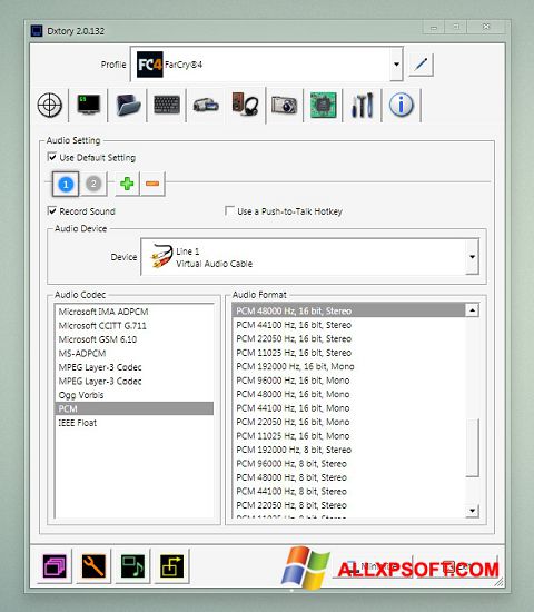 Petikan skrin Dxtory untuk Windows XP