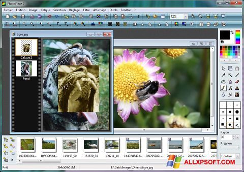 Petikan skrin PhotoFiltre untuk Windows XP