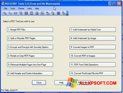 Petikan skrin Pdf995 untuk Windows XP