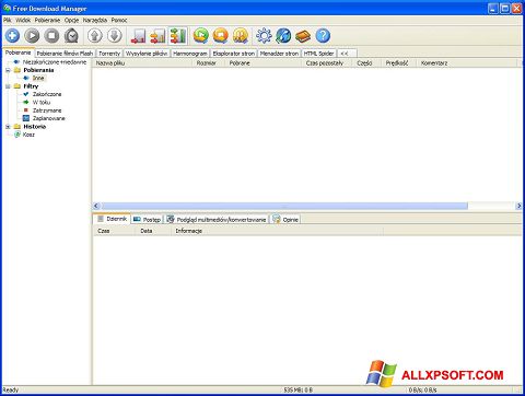 Petikan skrin Free Download Manager untuk Windows XP