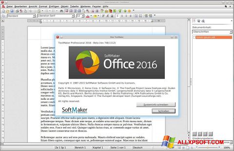 Petikan skrin SoftMaker Office untuk Windows XP