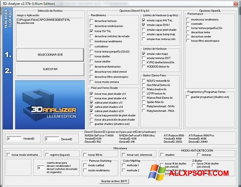 Petikan skrin 3D-Analyze untuk Windows XP