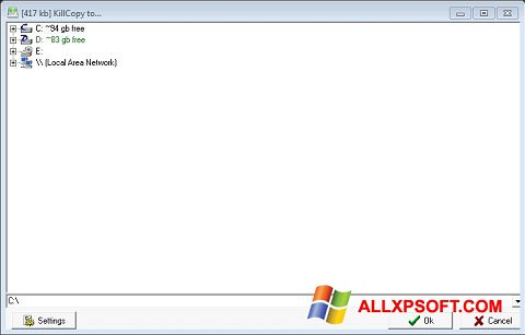 Petikan skrin KillCopy untuk Windows XP
