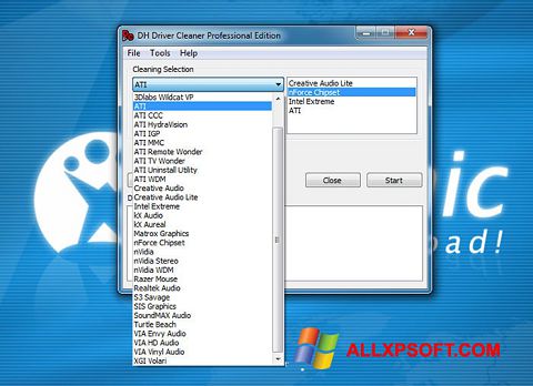 Petikan skrin Driver Cleaner untuk Windows XP