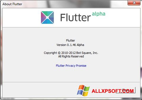 Petikan skrin Flutter untuk Windows XP