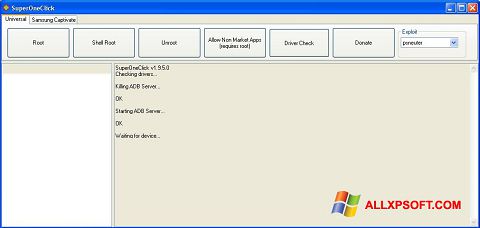 Petikan skrin SuperOneClick untuk Windows XP