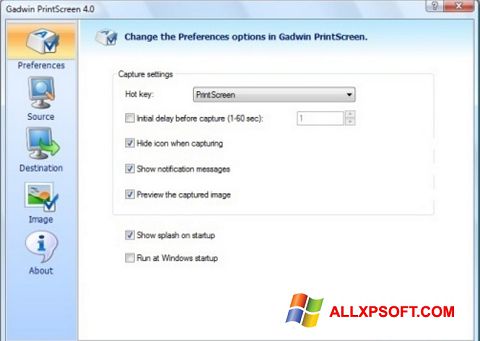 Petikan skrin Gadwin PrintScreen untuk Windows XP