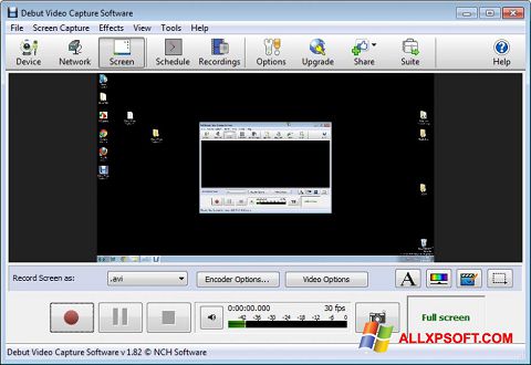 Petikan skrin Debut Video Capture untuk Windows XP
