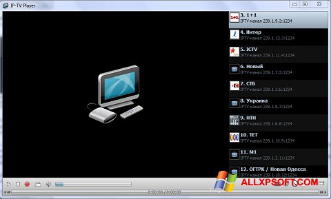 Petikan skrin IP-TV Player untuk Windows XP