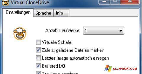 Petikan skrin Virtual CloneDrive untuk Windows XP