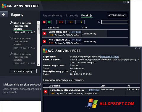 Petikan skrin AVG AntiVirus Free untuk Windows XP