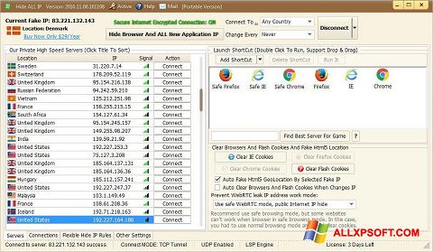 Petikan skrin Hide ALL IP untuk Windows XP