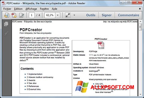 Petikan skrin PDFCreator untuk Windows XP