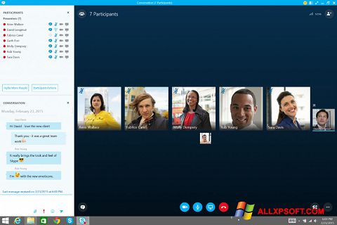 Petikan skrin Skype for Business untuk Windows XP