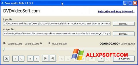 Petikan skrin Free Audio Dub untuk Windows XP