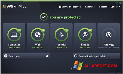 Petikan skrin AVG AntiVirus Pro untuk Windows XP