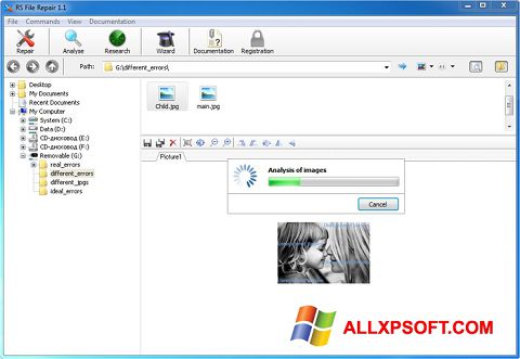 Petikan skrin RS File Recovery untuk Windows XP