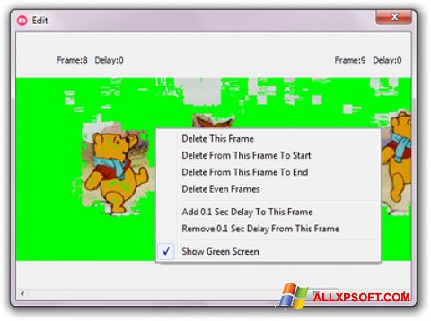 Petikan skrin GifCam untuk Windows XP