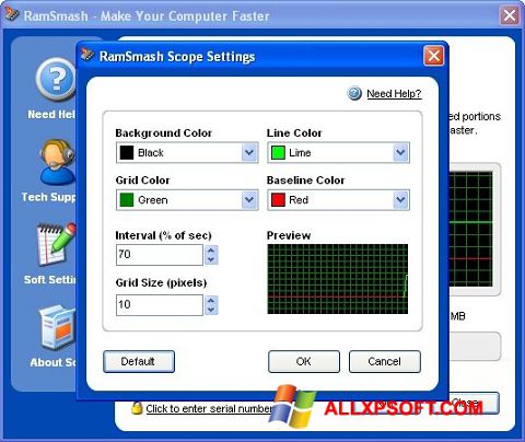 Petikan skrin RamSmash untuk Windows XP