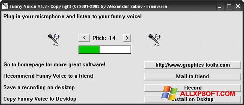 Petikan skrin Funny Voice untuk Windows XP