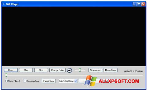 Petikan skrin AMR Player untuk Windows XP
