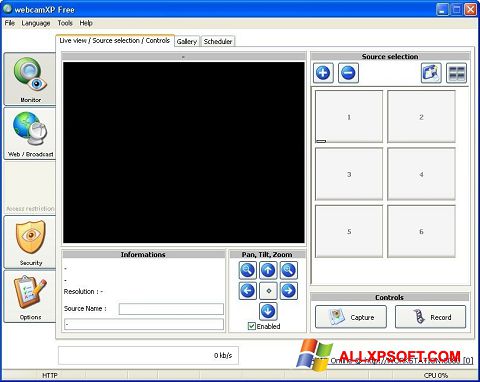 Petikan skrin webcamXP untuk Windows XP