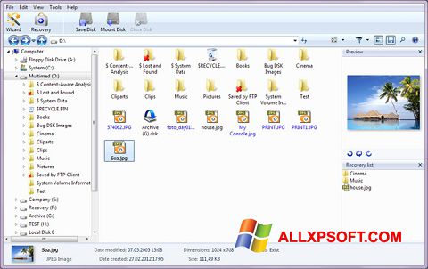 Petikan skrin Magic Photo Recovery untuk Windows XP