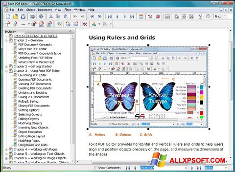 Petikan skrin Foxit PDF Editor untuk Windows XP