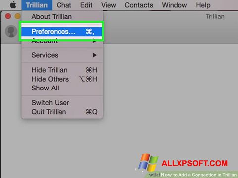 Petikan skrin Trillian untuk Windows XP