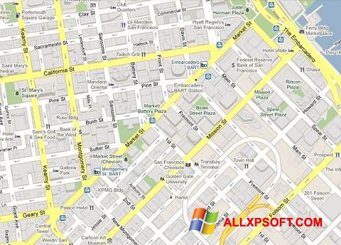 Petikan skrin Google Maps untuk Windows XP