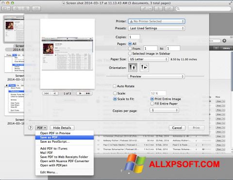 Petikan skrin PDF Combine untuk Windows XP