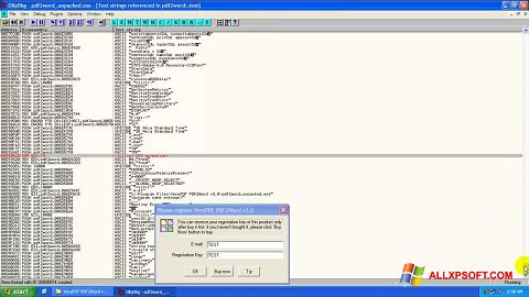 Petikan skrin PDF2Word untuk Windows XP