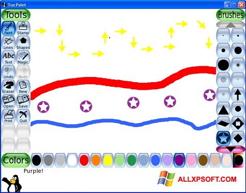 Petikan skrin Tux Paint untuk Windows XP
