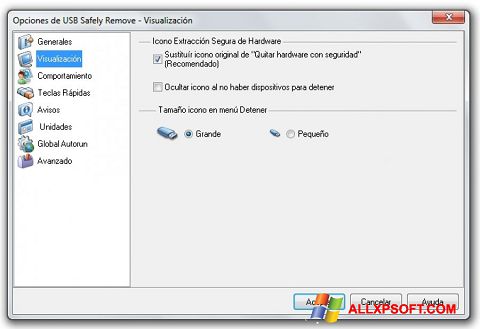 Petikan skrin USB Safely Remove untuk Windows XP