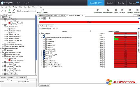Petikan skrin SoapUI untuk Windows XP