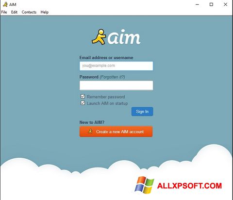 Petikan skrin AOL Instant Messenger untuk Windows XP