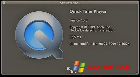 Petikan skrin QuickTime untuk Windows XP