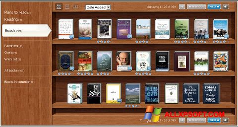 Petikan skrin Bookshelf untuk Windows XP