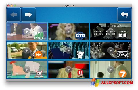 Petikan skrin Crystal TV untuk Windows XP