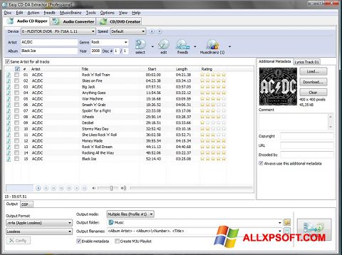 Petikan skrin Easy CD-DA Extractor untuk Windows XP