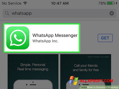 Petikan skrin WhatsApp untuk Windows XP