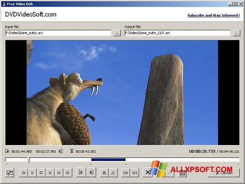 Petikan skrin Free Video Dub untuk Windows XP