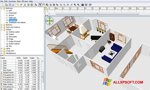 Petikan skrin FloorPlan 3D untuk Windows XP