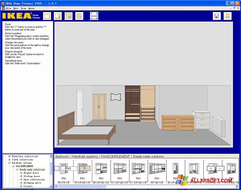 Petikan skrin IKEA Home Planner untuk Windows XP