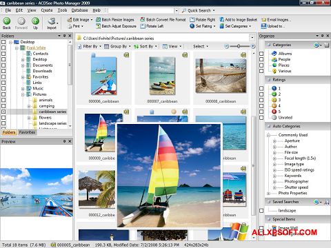 Petikan skrin ACDSee Photo Manager untuk Windows XP