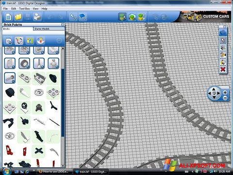 Petikan skrin LEGO Digital Designer untuk Windows XP
