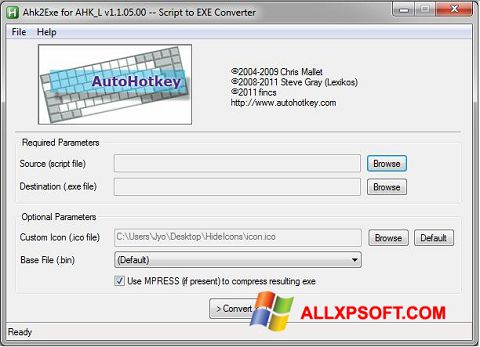 Petikan skrin AutoHotkey untuk Windows XP
