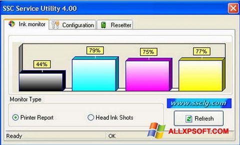 Petikan skrin SSC Service Utility untuk Windows XP